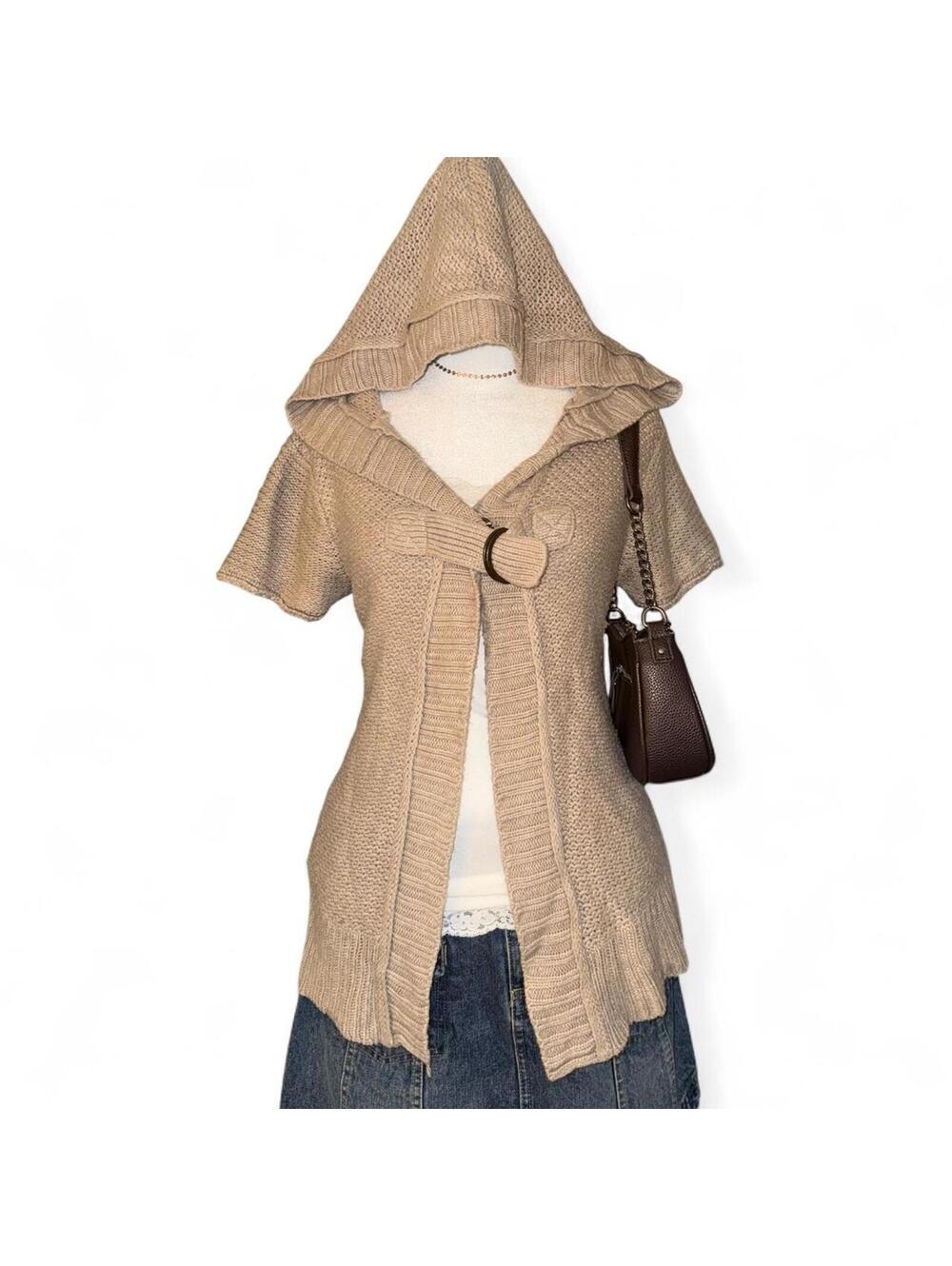 Vintage Y2K Tan Maurice’s Knit Cardigan